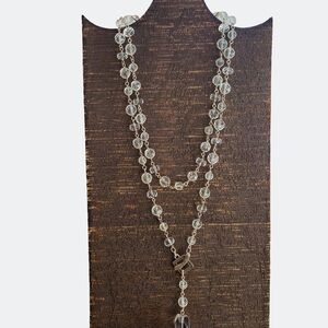 Elegant Silver Beaded Necklace